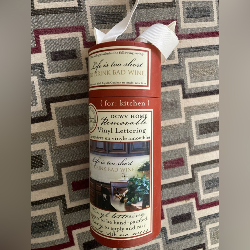 Vinyl lettering kit about drinking wine
